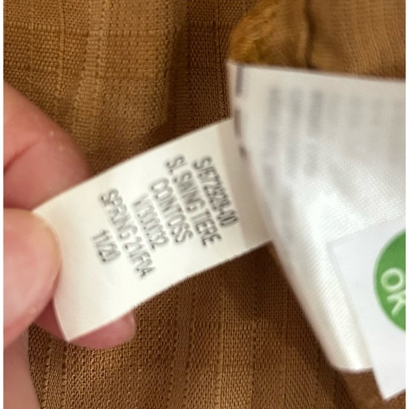 Old Navy Coin Toss Brown Striped Tiered Swing Dress, Petite Size Medium - Picture 11 of 12